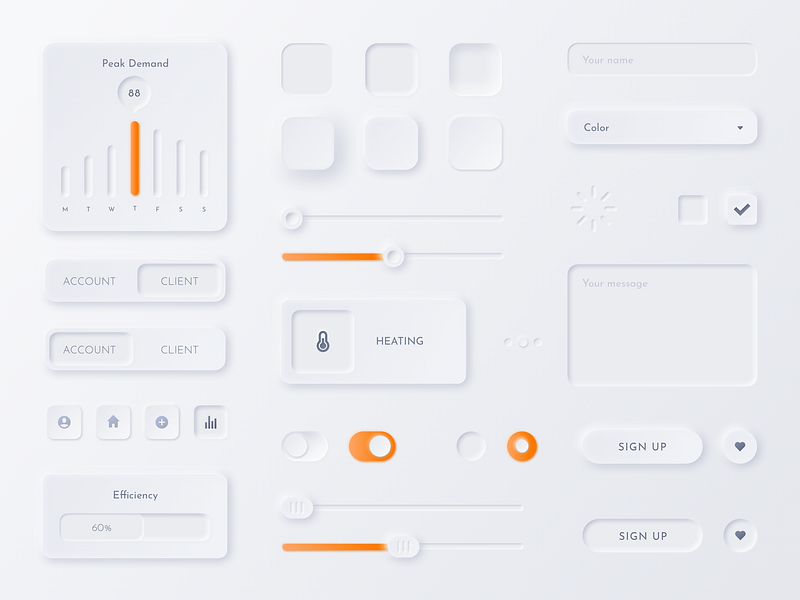 Neumorphic Ui Kit Components components library neumorphic neumorphic ui kit web design