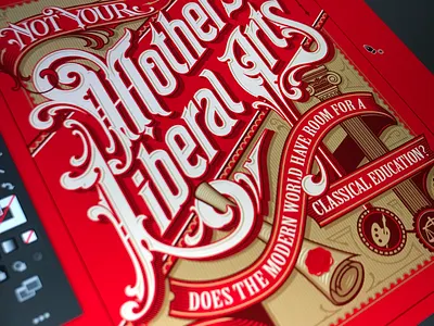 Editorial progress design hand lettering schmetzer title type typography vector