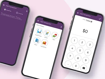 Budgeted - Add transaction flow. app design figma figmadesign minimal plain simple typography ui ux