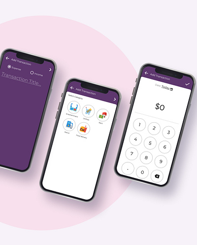 Budgeted - Add transaction flow. app design figma figmadesign minimal plain simple typography ui ux