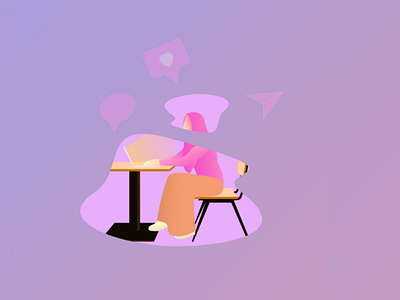 Content Creator dribbblers flatillustration vector woman