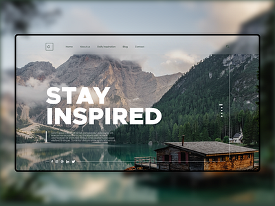 UI Design - Stay Inspired concept design landing page ui ux uxdesign web web 2.0 webdesign website