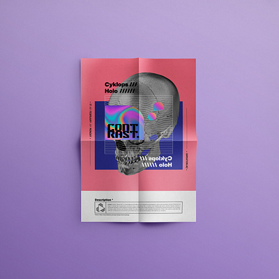 CYCLOPS /// CONTRAST POSTER abstract aesthetic art direction concept design design illustrator minimal poster art poster design vector
