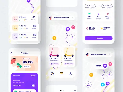 Glow UI Kit after effects animation transportation travel ui ui design ui kit ui8 ux