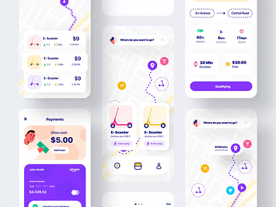 Glow UI Kit after effects animation transportation travel ui ui design ui kit ui8 ux