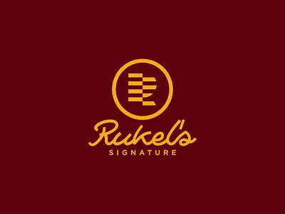 Identity for Rukel's Signature badge branding clothing brand clothing label design logo typography