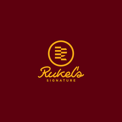 Identity for Rukel's Signature badge branding clothing brand clothing label design logo typography