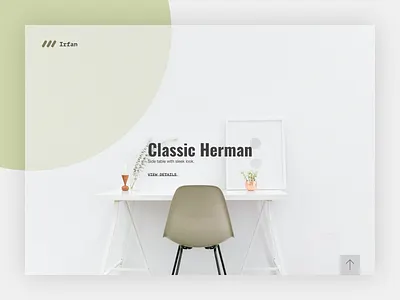 Irniture app banner design flat illustration minimal typography ui ux web website