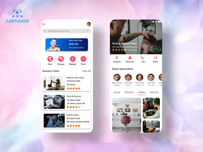 Salon App Development app ui graphic graphic design salon salon app salon app ui ui ui ux ui design uidesign uiux