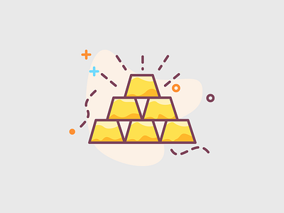 Gold bars - illustration cash coin design earn gold gold bar gold bars gold coast gold logo golden golden gate golden ratio goldenratio icon design invest investment investor money rich save