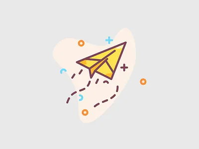 Paper airplane - plans concept illustration airplane airport business concept business idea business plan concept design essential icons flat icons icon design icon pack idea paper airplane paper plane plan roicons