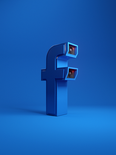 Facebook Is Watching You 3d c4d art facebook octane social media