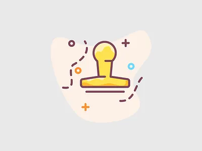 Stamp - business illustration design flat icons icon design icon pack manager office office design office manager office space officer roicons secretary stamp stamp design stamped stamps