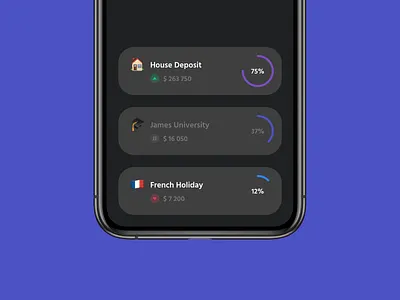 App "Dashboard" Cards - Dark / Light app apple application bank banking card data design finance fintech interface invest ios iphone mobile money money management save ui ux