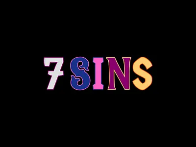 7 Sins bar and restaurant logo animation 7 animation bar and restaurant bar brand brand brand animation brand identity branding circus brand colour animation design gradient animation logo logo animation restaurant brand seven seven sins typography