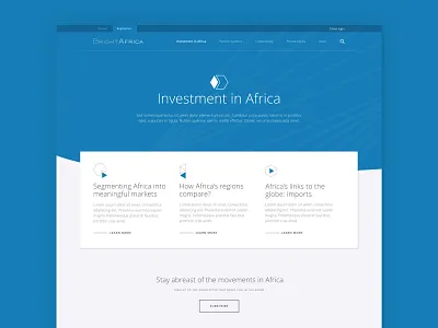 BrightAfrica africa brand design finance geometric insights investment minimal open portal throwback website