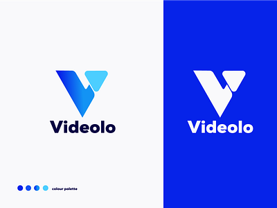 videolo branding button flat icon logo mark button play play button v letter v logo vector video videolo