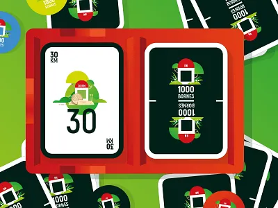 1000bornes 06d 1000bornes boardgame card cardboard children concept game illustrator jeu de société kids vector