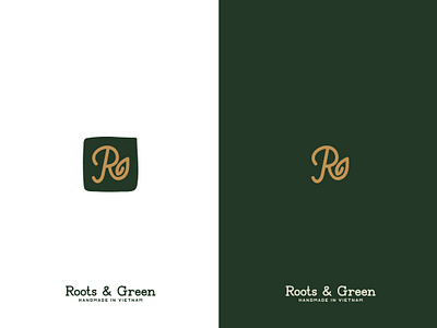 Roots & Green Logo green handmade identity logo mark roots type typography