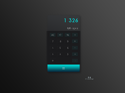 UI challenge 004 calculator ui ui uichallenge uidaily uidailychallenge