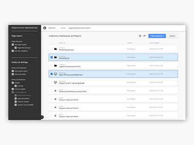 Entity List consistency layout list prototype ui ui pattern ux wireframe