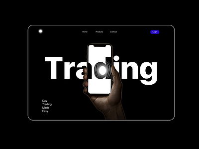 Day Trading Product landing page branding design flat minimal type typography ui ux web website