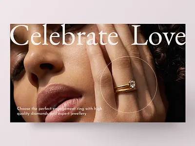Celebrate Love design diamond diamond ring digital design engagement rings jewelry landing page minimal rings ui ux web webdesign website website design