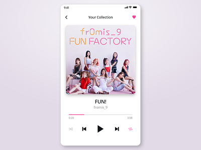 Daily UI Challenge #009 adobexd app dailyui dailyui 009 design fromis 9 music music app music player ui ux