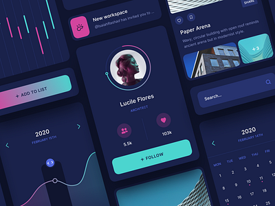 Free Components - Dark & Light UI app clean components dark design download freebie minimalistic sketch ui ux web white widgets