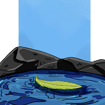 Leaf in a Pond design digital digital art digital illustration flat flat illustration illustration illustration art illustrator lettering pond
