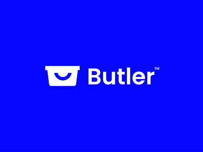Butler branding butler clever creative design ecomerce happy logo minimal negative space shopping simple