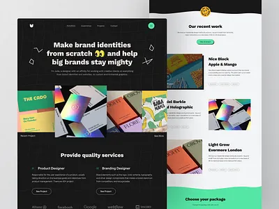 Fisma - Creative Agency Landing Page agency agency website brand branding business company company profile creative footer fun landing page personal branding personal website portfolio pricing studio web web design web portofolio website