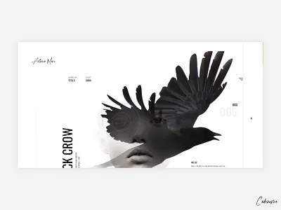 🦅 The Black Crow art code coding dailylogochallenge experimental interactive javascript portfolio typography ui uidesign