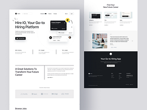 Hire IO Landing Page by Satria Nayottama for Pickolab Studio on Dribbble