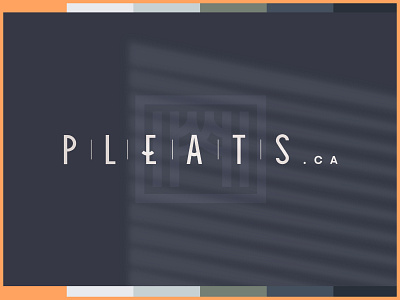 Pleats Type blinds brand calm colors covers curtain dark elegant logo logodesign minimal orange subtle website window