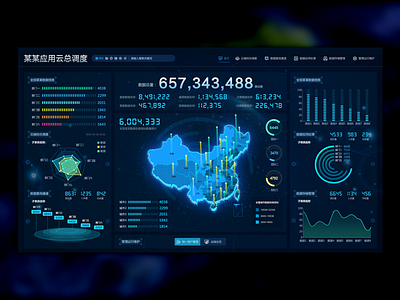 某某应用云大数据可视化 dailyui data 大屏 数据可视化