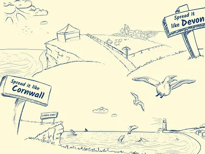 How do you spread it?! character creation illustration sketch vector