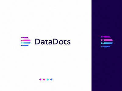 Data Dots Logo Design branding cyber d logo data dots gradient identity logo modern pravicy secure sketch software storage typography ui visual identity web