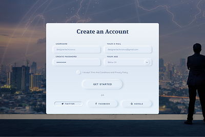 Neomorphism Create an Account 2020 trend create account figma free mockup free ui kit login page minimalism neomorphic signup ui desginer ui kit uidesign ux design website website design