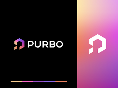 PURBO Logo Design brand branding brandmark color design gradient identity letter logo logo design logo designer logo mark logodesign logos logotype mark monogram p logo symbol thefalcon