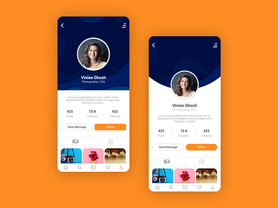 UI Design - User Profile app branding clean design dailyui design design of the day figma ui ux website