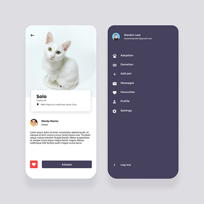 Pet mobile app app design designer ui ux