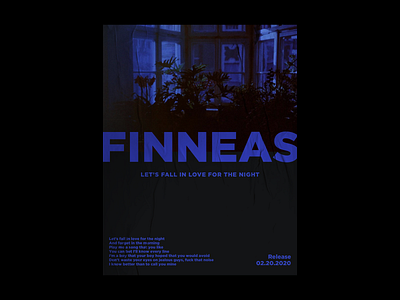 Finneas dark layout photography poster