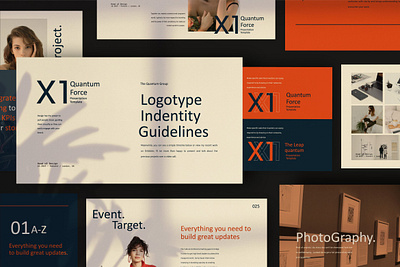 X1 - Brand Guidline Powerpoint advertising art brand guidline branding business clean corporate creative elegant minimal modern powerpoint powerpoint template presentation simple template templates web design web development website