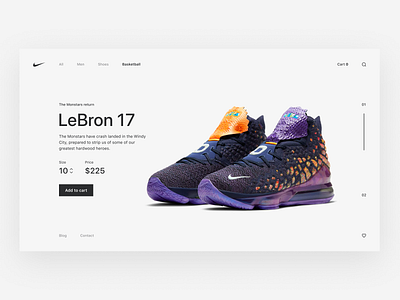 LeBron 17 app branding commerce concept design desktop ecommerce interface invision invision studio landing minimal ui user interface ux web web design webdesign website website design