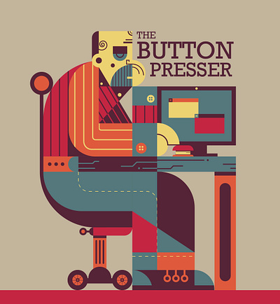 Button presser adobe illustrator character character creation illustration vector vector art