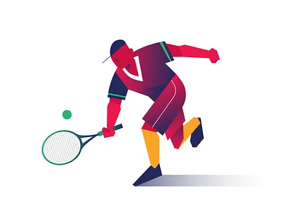 Tennis player branding character design geometric geometric illustration glass graphic design illustration match office branding office design player sport sport illustration sports sports branding tennis tennis ball tennis player