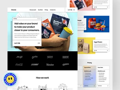Brando - Branding Agency Website agency agency web agency website brand card clean company profile design landing page pricing ui ux web web design website