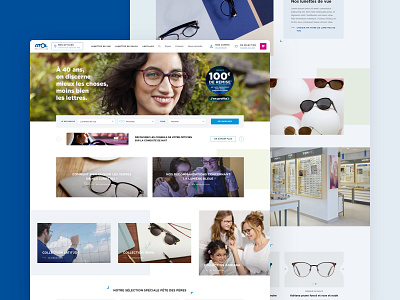 ATOL mon Opticien Website agence atol dnd ecommerce glasses home magento mobile optical opticien page principle sketch ui website