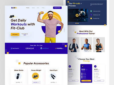 Workout Gym Landing Page design home page landing landing page landingpage web website website design